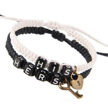 Load image into Gallery viewer, 1 Set Couples Bracelet Acrylic Lovers Bracelet His Hers Personalized Gift Key Lock Boyfriend Girlfriend Jewelry