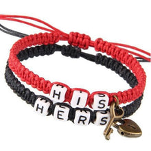 Load image into Gallery viewer, 1 Set Couples Bracelet Acrylic Lovers Bracelet His Hers Personalized Gift Key Lock Boyfriend Girlfriend Jewelry