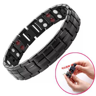 Men Bracelets Magnetic Bracelet Energy Healing Double Male Charm Bracelets Women Fashion Jewelry Adjustable Snap Button Jewelry