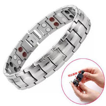 Load image into Gallery viewer, Men Bracelets Magnetic Bracelet Energy Healing Double Male Charm Bracelets Women Fashion Jewelry Adjustable Snap Button Jewelry
